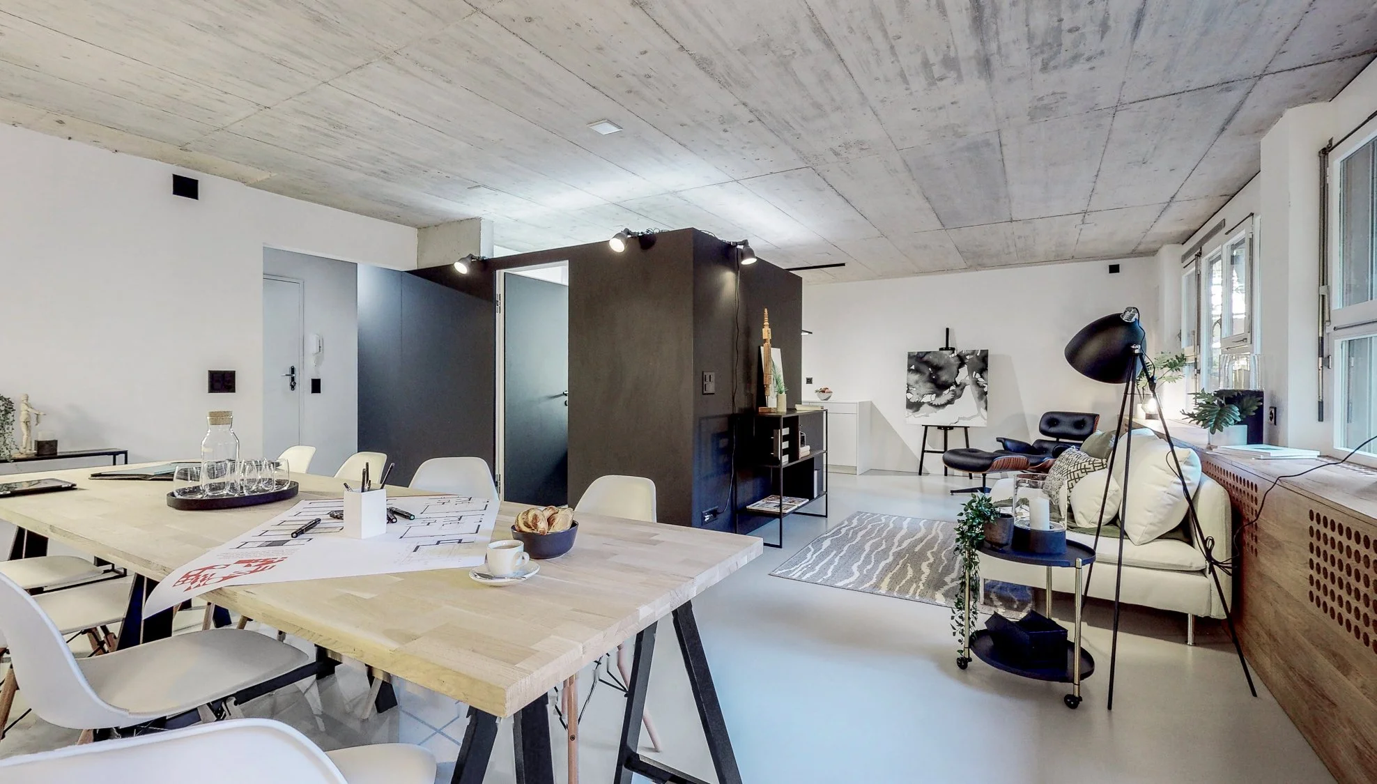 Cubo Loft Bern – Wohn- und Essbereich