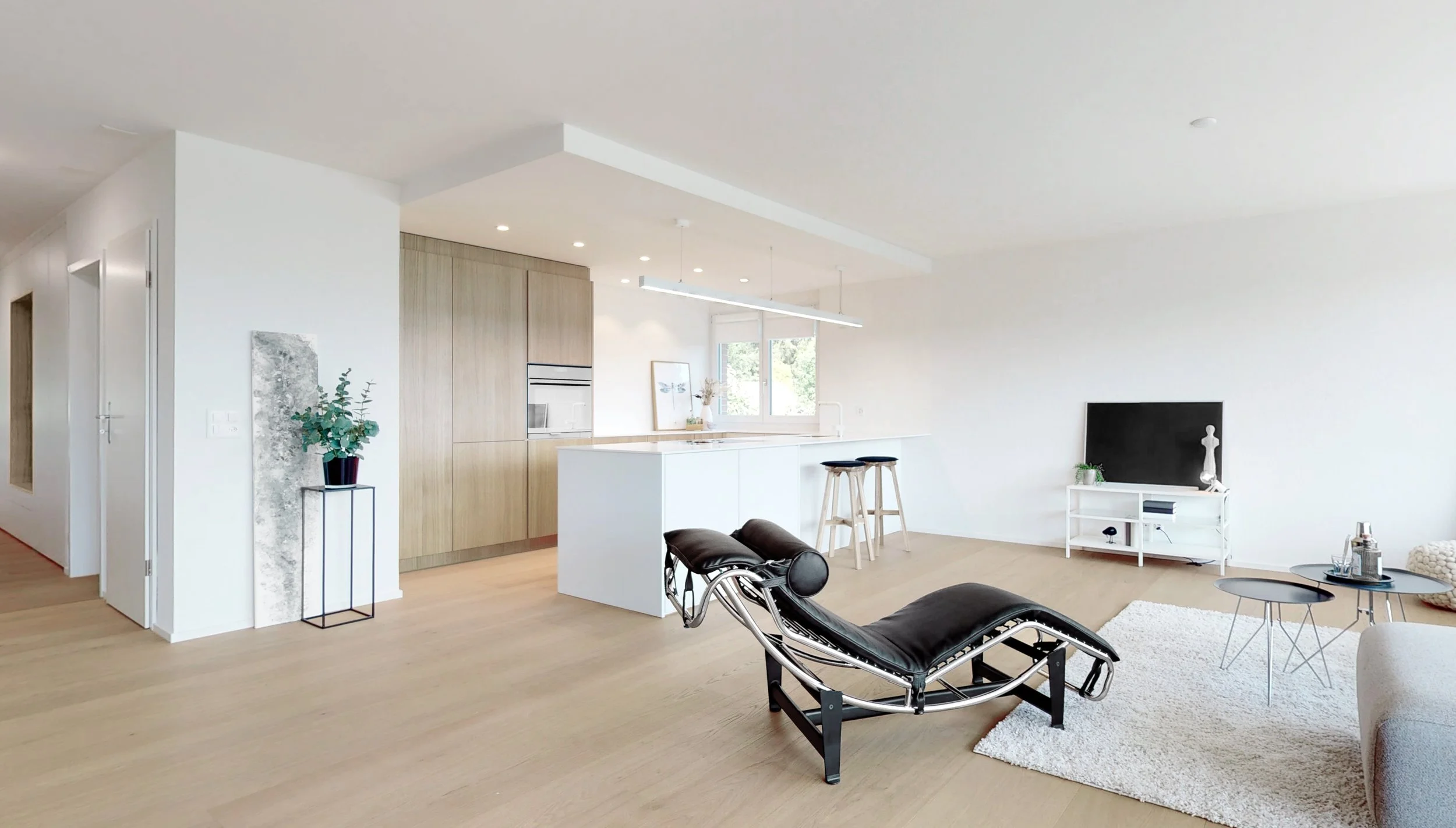 Monolite – Wohnung Muri bei Bern, offene Küche mit Alpenpanorama